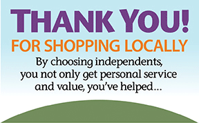 Thank you for shopping locally